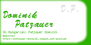 dominik patzauer business card